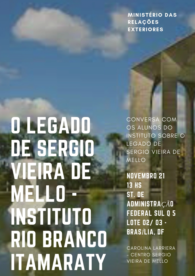 Instituto Rio Branco –Curso de Formação em Diplomacia Ministério de Relações Exteriores – Itamaraty - Brasília, DF. CSVM: 2018